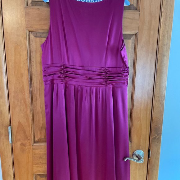 Boden Magenta Silk Dress - UK18/US 14 - Picture 7 of 9